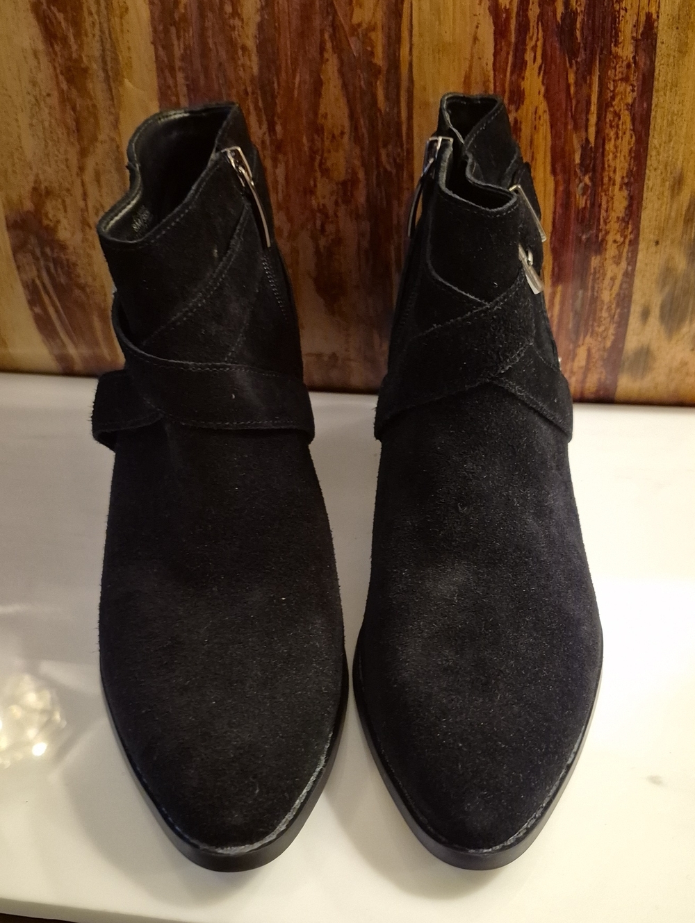 Black Buckle Ankle Boots NEVER been worn